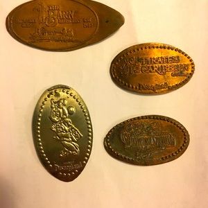 Flattened Coins: Pirates of the Caribbean, Minnie, etc.
